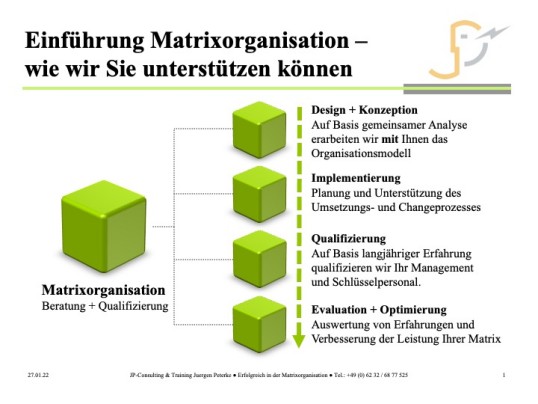 Matrixorganisation Consulting Untersttzung